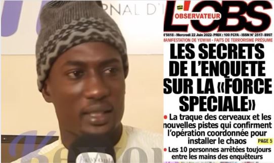  L’un des 13 présumés de «Force spéciale» démonte L’Obs : « Les autorités instrumentalisent le journal de Youssou Ndour…  »
